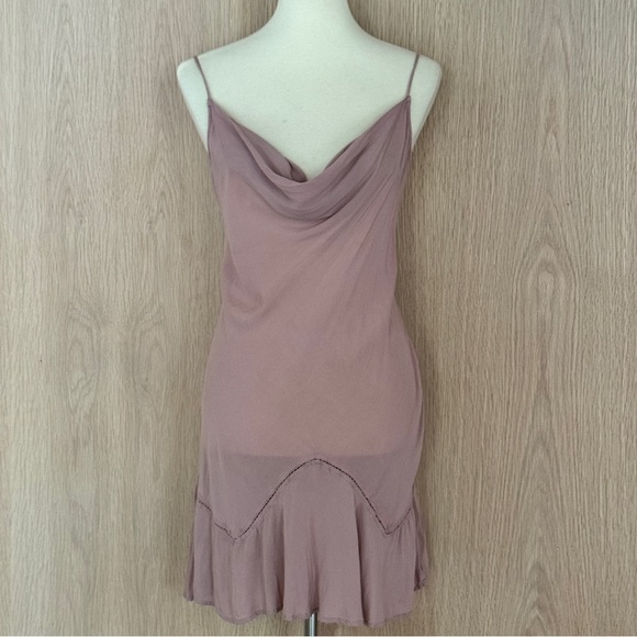 Intimately Free People Draped Front Slip Dress In Mauve Rose size Medium - Picture 7 of 11